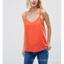 Atacado Moda Cami Top com alças duplas